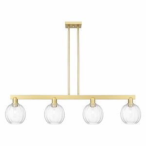 Preston - 4 Light Stem Hung Island-10.88 Inch Tall and 48 Inch Wide - 1373733