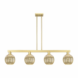 Preston - 4 Light Stem Hung Island-10.88 Inch Tall and 48 Inch Wide - 1373733
