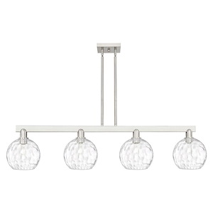 Athens Water Glass - 4 Light Stem Hung Island-10.88 Inch Tall and 50.75 Inch Wide - 1388147
