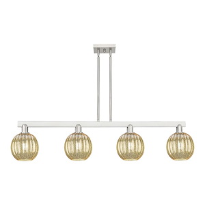 Preston - 4 Light Stem Hung Island-10.88 Inch Tall and 48 Inch Wide - 1374040