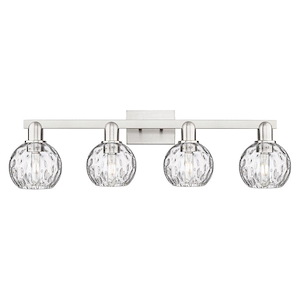 Athens Water Glass - 4 Light Bath Vanity-9.75 Inch Tall and 33 Inch Wide - 1388157