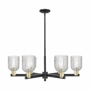 Bridal Veil - 6 Light Stem Hung Chandelier-11 Inch Tall and 34.75 Inch Wide - 1373737