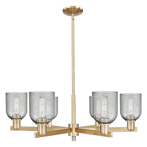 Caledonia - 6 Light Charcoal Stem Hung Chandelier-11 Inch Tall and 35 Inch Wide - 1388142