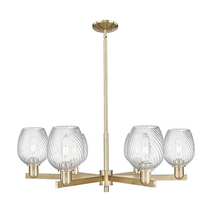 Salina - 6 Light Stem Hung Chandelier-11.38 Inch Tall and 35.5 Inch Wide - 1388161