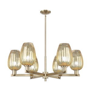 Preston - 6 Light Stem Hung Chandelier-13.75 Inch Tall and 23.88 Inch Wide - 1374094