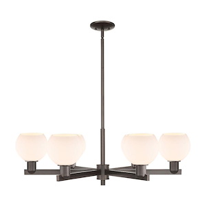 Athens - 6 Light Stem Hung Chandelier-9.88 Inch Tall and 35.63 Inch Wide - 1388174
