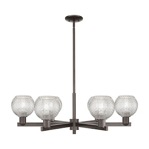 Athens - 6 Light Stem Hung Chandelier-10.13 Inch Tall and 35.63 Inch Wide - 1388132
