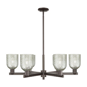 Caledonia - 6 Light Stem Hung Chandelier-11 Inch Tall and 34.75 Inch Wide - 1388176