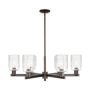 Hadley - 6 Light Stem Hung Chandelier-11 Inch Tall and 34 Inch Wide - 1388133