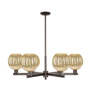 Preston - 6 Light Stem Hung Chandelier-12 Inch Tall and 23.88 Inch Wide - 1374119