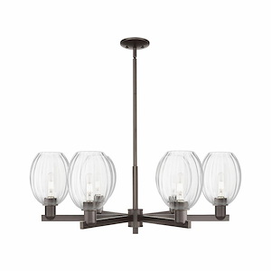 Preston - 6 Light Stem Hung Chandelier-12.75 Inch Tall and 23.88 Inch Wide - 1373863