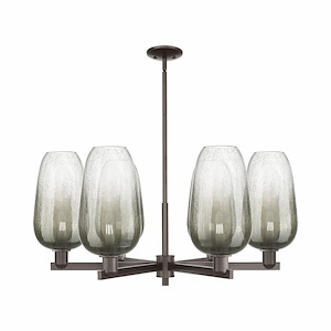 Brookhaven Flute - 6 Light Stem Hung Chandelier-17 Inch Tall and 23.88 Inch Wide - 1373840