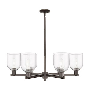 Bella - 6 Light Stem Hung Chandelier-11.5 Inch Tall and 35.25 Inch Wide - 1388168