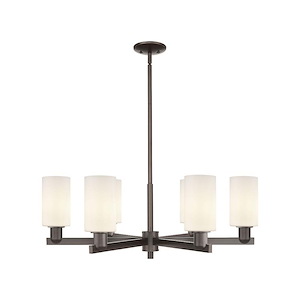 Clymer - 6 Light Stem Hung Chandelier-10.88 Inch Tall and 33.63 Inch Wide - 1388191