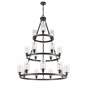 Saloon - 18 Light Chandelier In Industrial Style-48 Inches Tall and 40 Inches Wide - 1290099