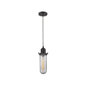 Centri - 1 Light Cord hung Mini Pendant-11 Inch Tall and 4.5 Inch Wide - 1427316