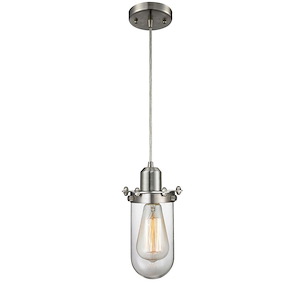 Centri - 1 Light Cord hung Mini Pendant-10 Inch Tall and 4.5 Inch Wide - 1289990