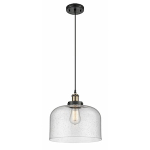 Bell - 1 Light Cord Hung Mini Pendant In Industrial Style-11.38 Inches Tall and 12 Inches Wide - 1289995