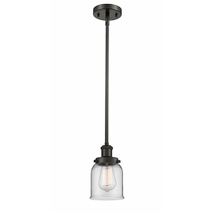 Bell - 1 Light Stem Hung Mini Pendant In Industrial Style-10 Inches Tall and 5 Inches Wide - 1290024