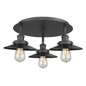Ballston Urban - 3 Light Flush Mount In Industrial Style-5.5 Inches Tall and 19.75 Inches Wide - 1330380