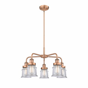 Canton - 5 Light Stem Hung Chandelier In Industrial Style-14.5 Inches Tall and 23.25 Inches Wide - 1330382