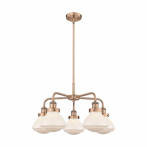 Olean - 5 Light Stem Hung Chandelier In Art Deco Style-13.5 Inches Tall and 24.5 Inches Wide - 1330444