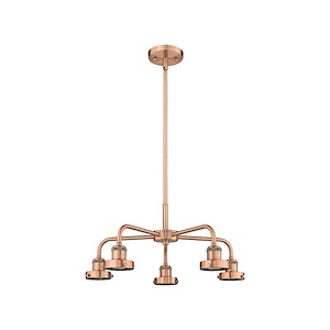 Ballston Urban - 5 Light Chandelier-9.25 Inch Tall and 21.38 Inch Wide - 1427906