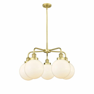 Beacon - 5 Light Chandelier In Industrial Style-17.63 Inches Tall and 28.88 Inches Wide - 1297715