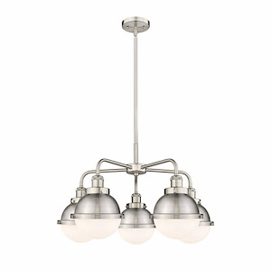 Ballston Urban - 5 Light Stem Hung Chandelier In Art Deco Style-16.25 Inches Tall and 24.5 Inches Wide - 1330383
