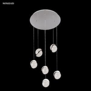 Crystal Ice - 22 Inch 60W 6 LED Crystal Chandelier - 869405