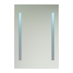 Envisage - Two Light Rectangular Back-lit Mirror with Vertical Cutouts - 614693