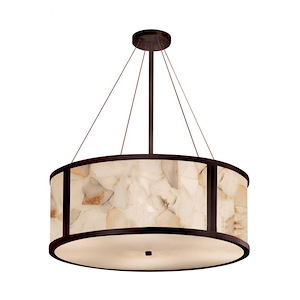 Justice Design LumenAria Tribeca 48 Drum Pendant - Matte Black - FAL-9547-MBLK