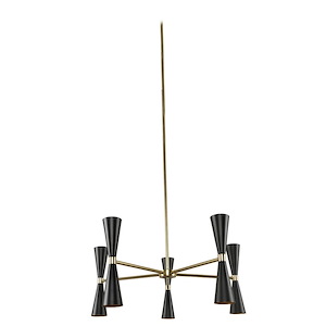 Milo - 28 Inch 30W 10 LED 5 Arm Chandelier - 1213341