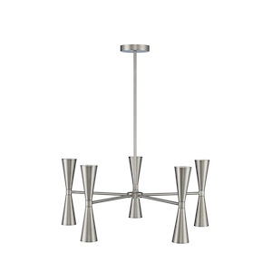 Milo - 28 Inch 30W 10 LED 5 Arm Chandelier - 1213377
