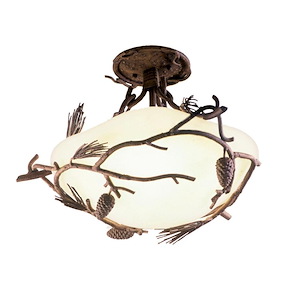 Ponderosa - Three Light Semi-Flush Mount - 882365