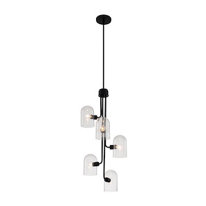 Cupola - 5 Light Foyer In Industrial Style-42 Inches Tall and 15 Inches Wide - 1294884