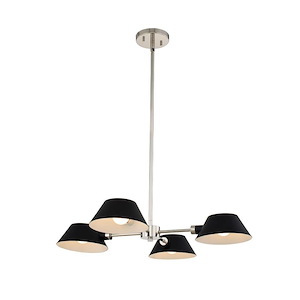 Bruno - 4 Light Chandelier In Modern Style-12 Inches Tall and 26 Inches Wide - 1294885
