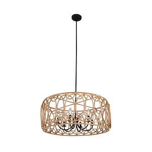 Tablas - 6 Light Pendant-21 Inches Tall and 28 Inches Wide - 1295107