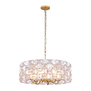 Crescent - 6 Light Pendant In Coastal Style-18.75 Inches Tall and 28 Inches Wide - 1294960