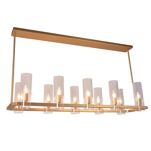 Colonna - 10 Light Rectangular Chandelier-40 Inches Tall and 47 Inches Wide - 1153315
