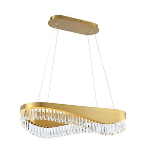 Venosa - 36W 1 LED Small Long Chandelier-8 Inch Tall and 38 Inch Wide - 1418348