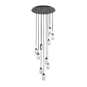 Avola - 10 Light Ice-Drop Round Chandelier-128 Inch Tall and 20 Inch Wide - 1420693