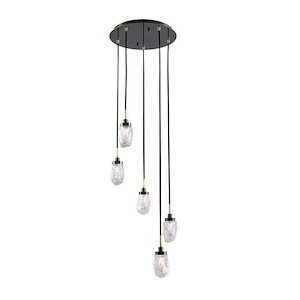 Avola - 5 Light Ice-Drop Round Chandelier-125 Inch Tall and 14 Inch Wide - 1154050