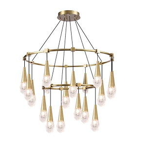 Ayla - 18 Light 2-Tier Round Small Chandelier-145 Inch Tall and 38 Inch Wide - 1418353