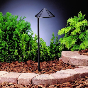 Six Groove - Low Voltage 1 light Path Lamp - with Transitional inspirations - 19.5 inches tall by 6 inches wide - 966300
