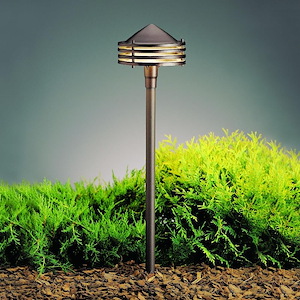 Six Groove - Low Voltage 1 light Path Lamp - 6 inches wide - 966301