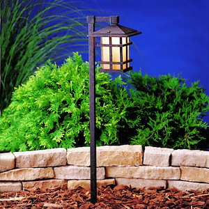 Cross Creek - Low Voltage 1 Light Path Lamp - With Arts And Crafts/Mission Inspirations - 27 Inches Tall By 6 Inches Wide