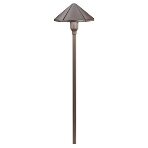 Six Groove - Low Voltage 1 light Path Lamp - 6 inches wide - 1147936
