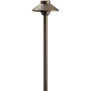 16W 1 LED Stepped Dome Path Light In Utilitarian Style-20.25 Inches Tall and 6.25 Inches Wide