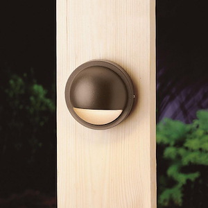 CBR - 0.86W 1 LED Half Moon Deck Light - with Utilitarian inspirations - 2 inches tall by 4 inches wide - 967978